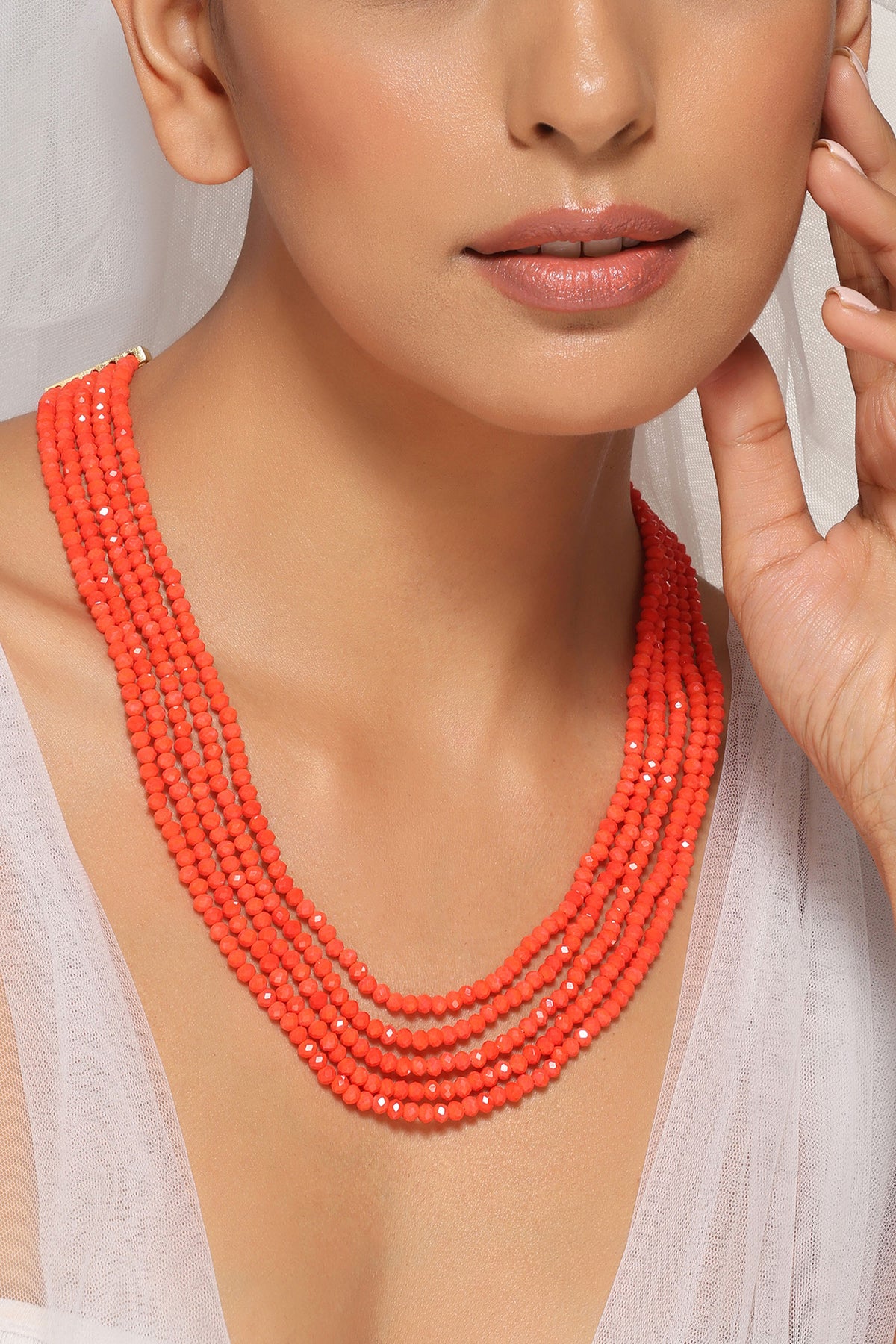 Beaded Five Layered Necklace 