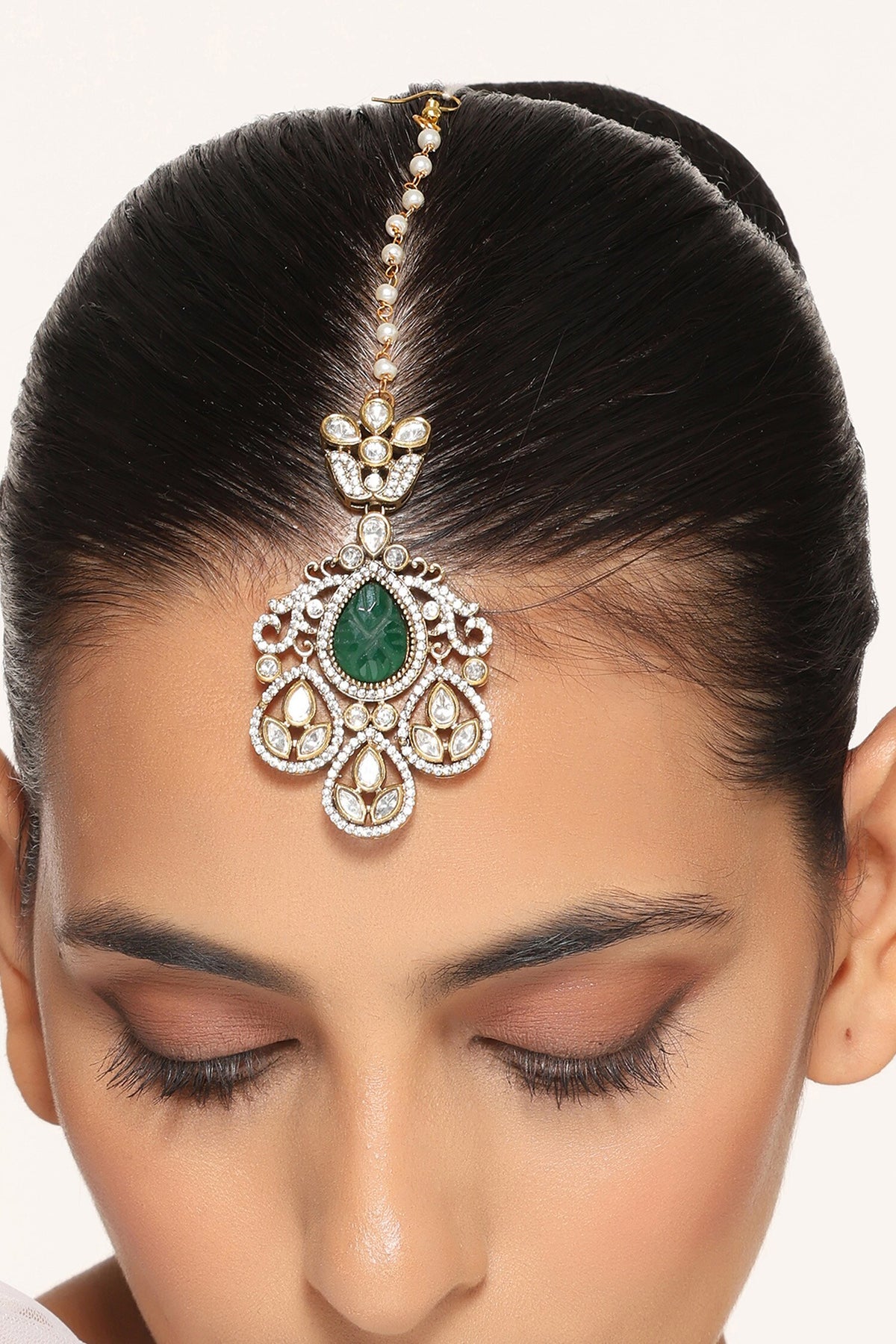 Polki Embellished Maangtikka 