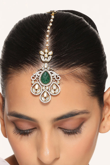 Polki Embellished Maangtikka 