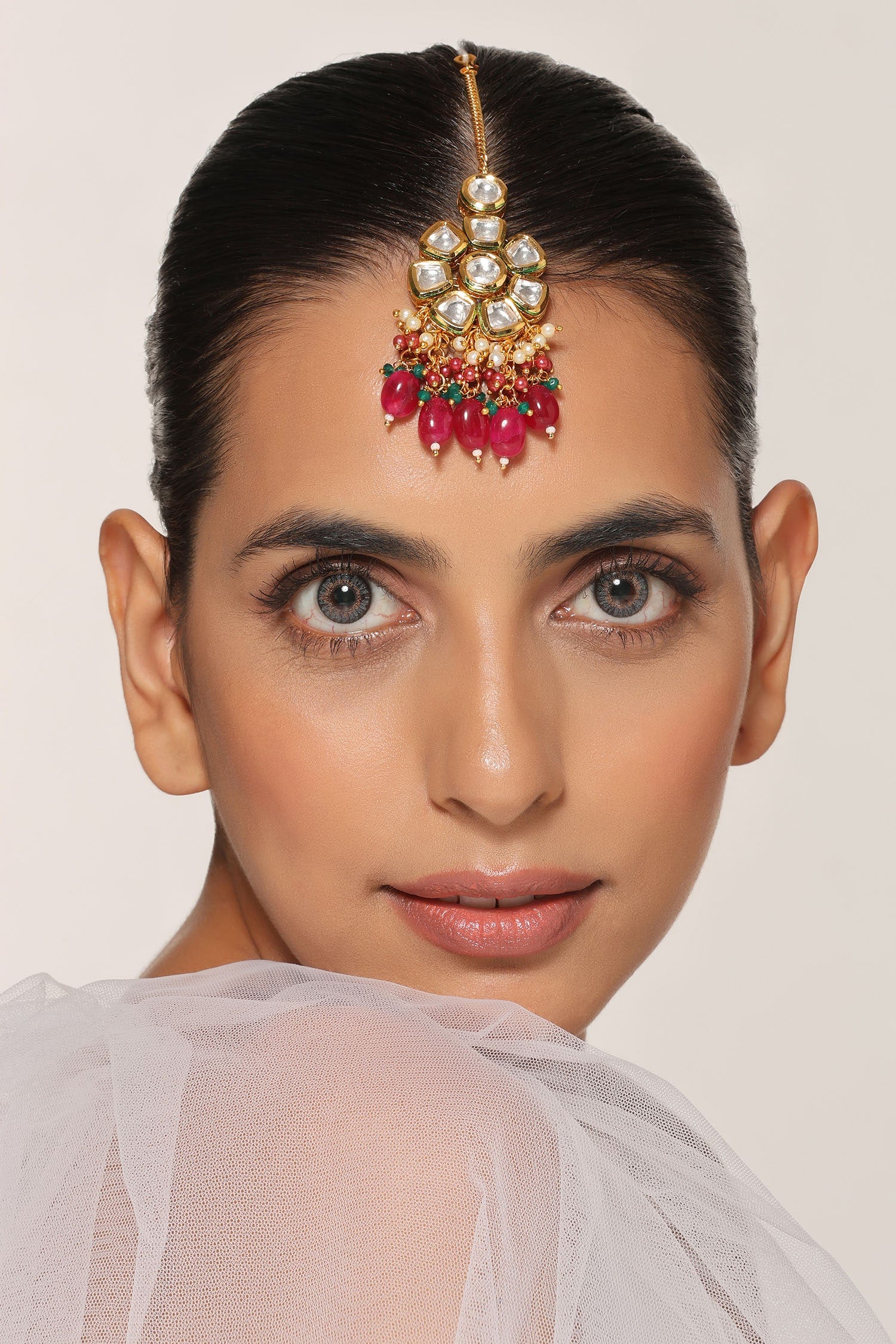 Floral Kundan Embellished Maangtikka 