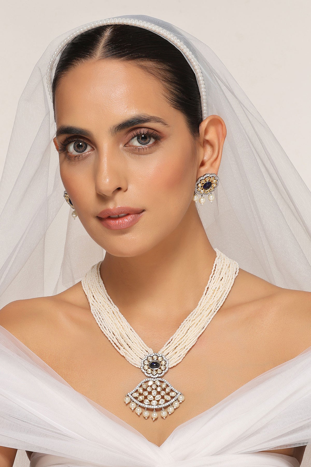 Polki Embellished Necklace Set 