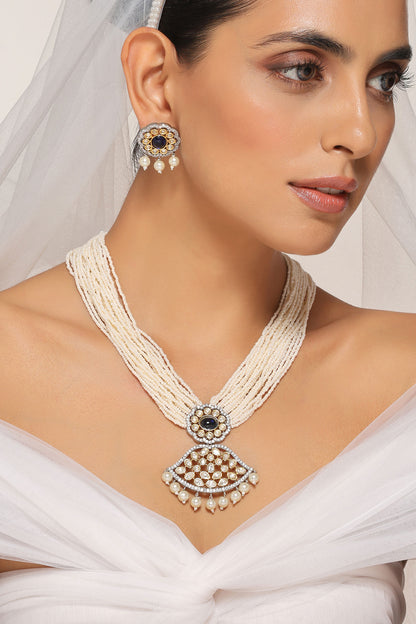 Polki Embellished Necklace Set 