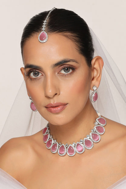 Zirconia Embellished Jewellery Set 