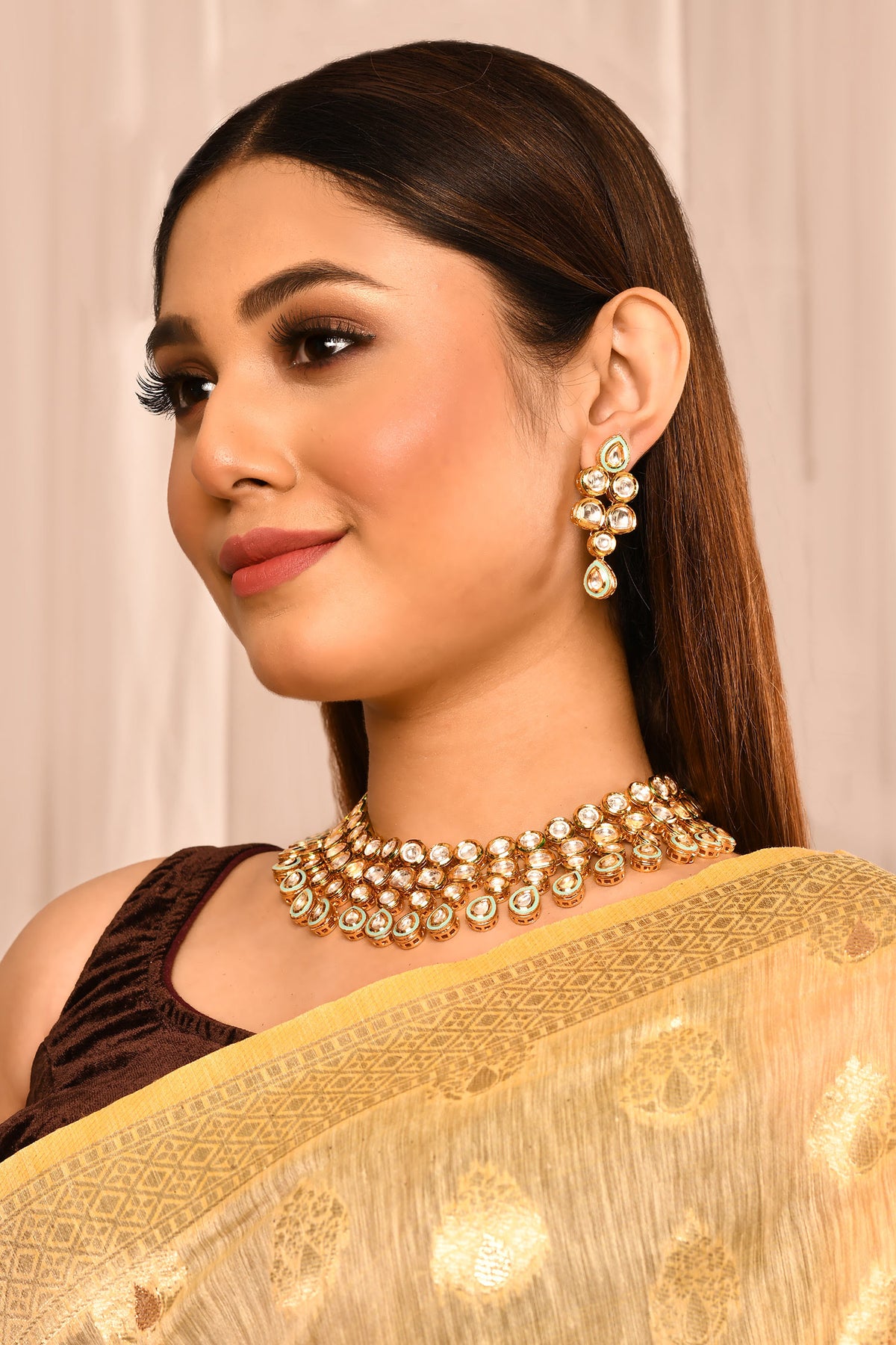 Layered Kundan Choker Set 