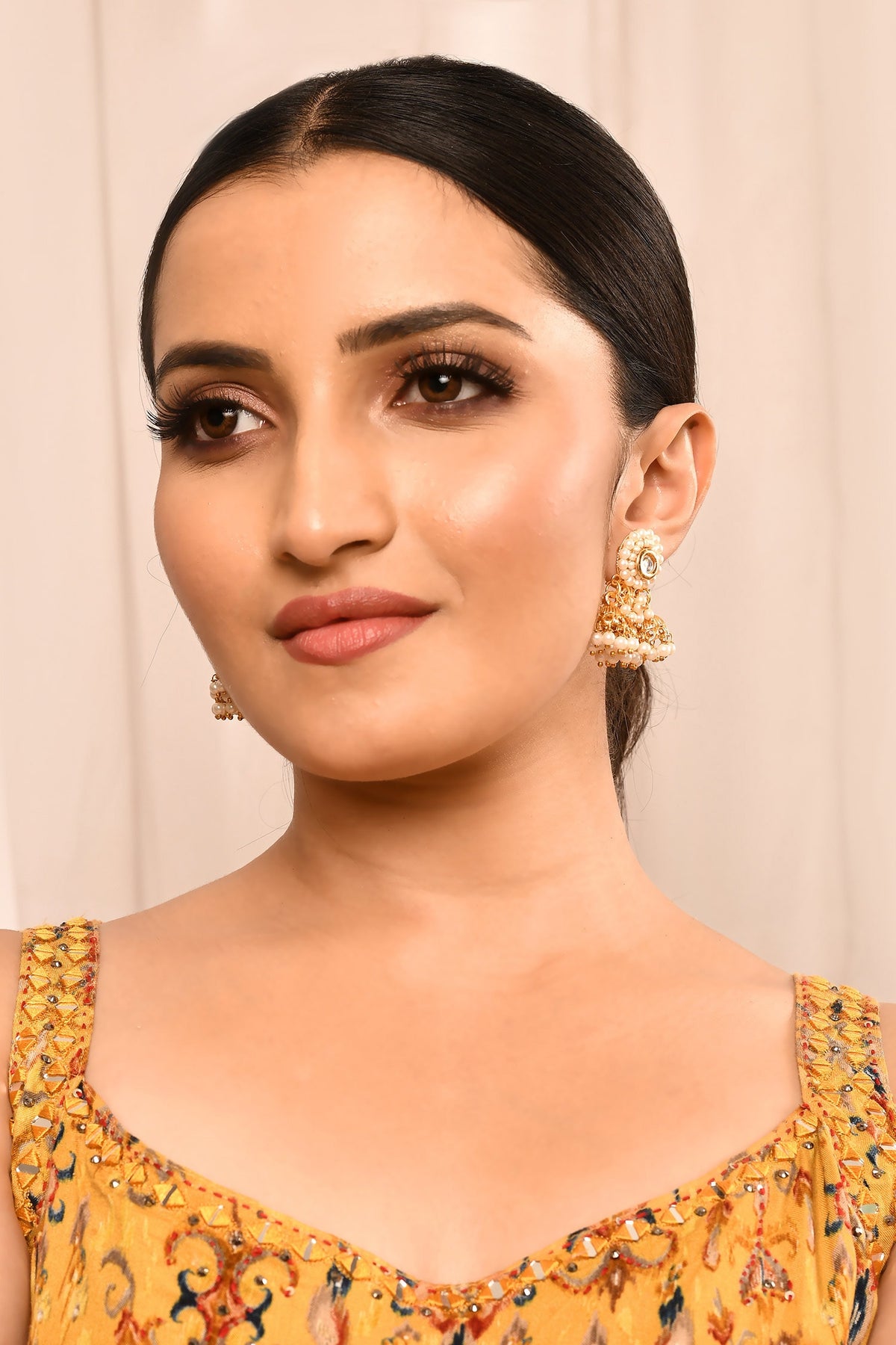 Kundan Embellished Jhumkis 