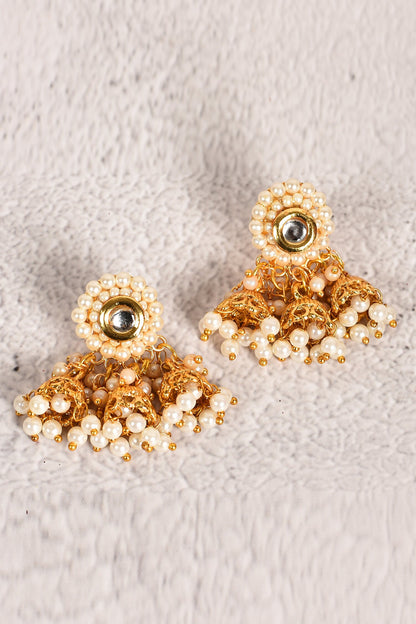 Kundan Embellished Jhumkis 