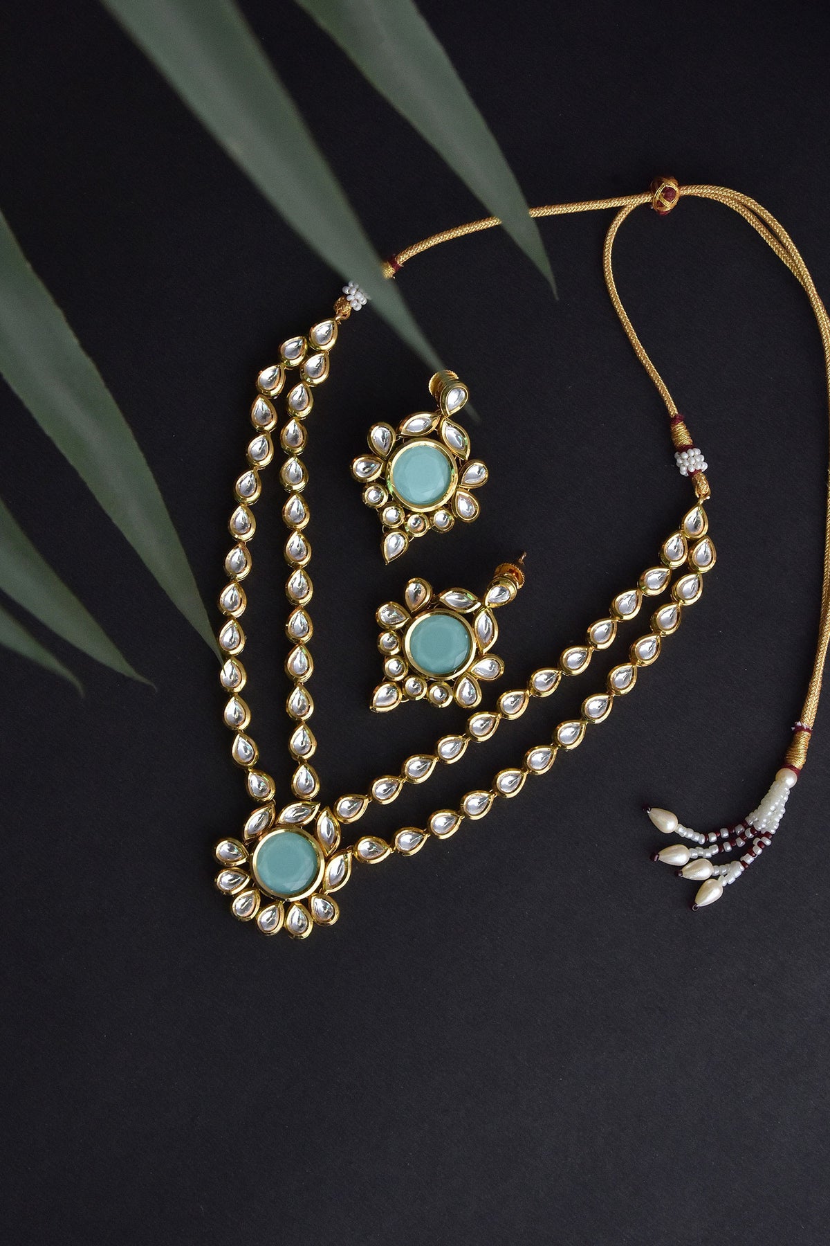 Kundan Work Necklace Set 