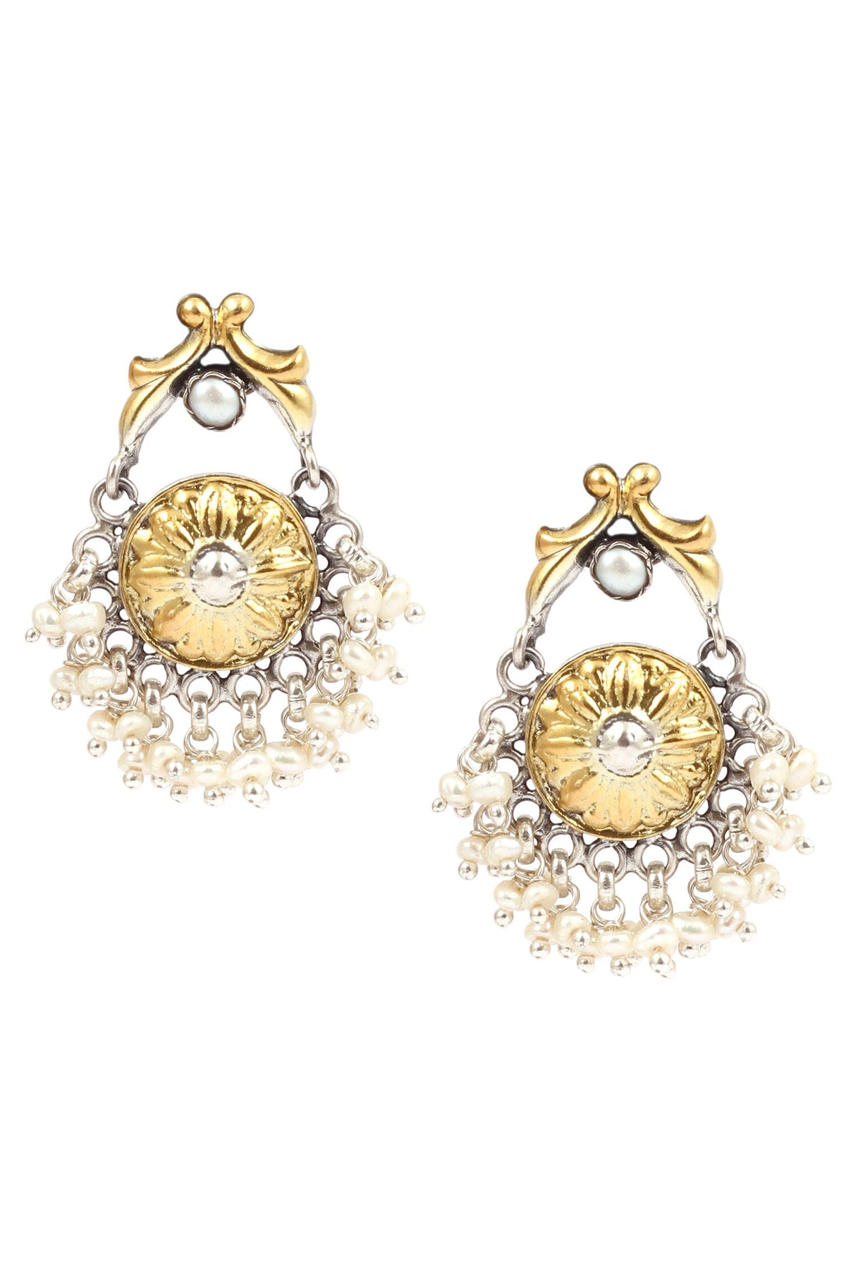 Floral Carved Earrings 