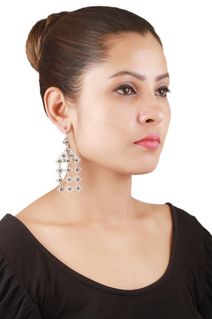 Handcrafted Cutwork Dangler Earrings 