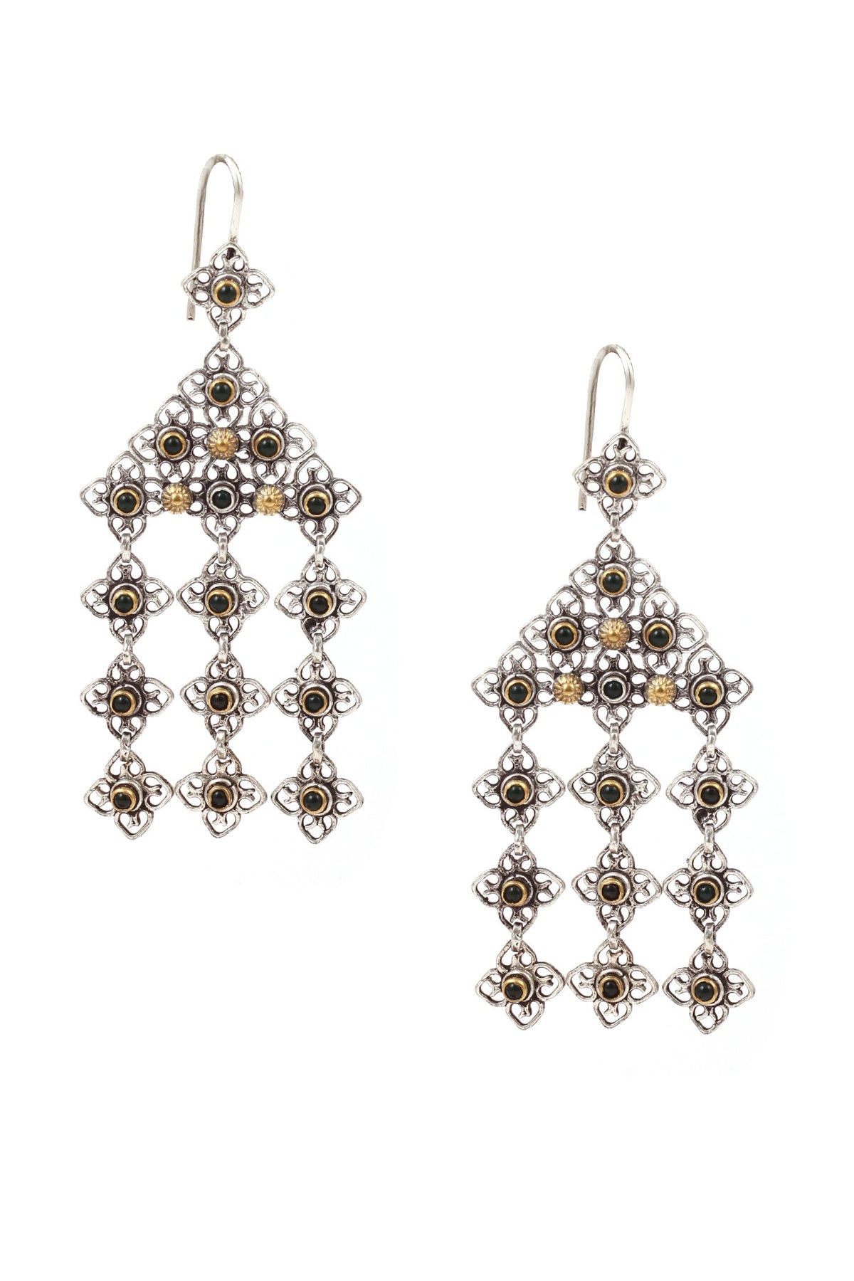 Handcrafted Cutwork Dangler Earrings 