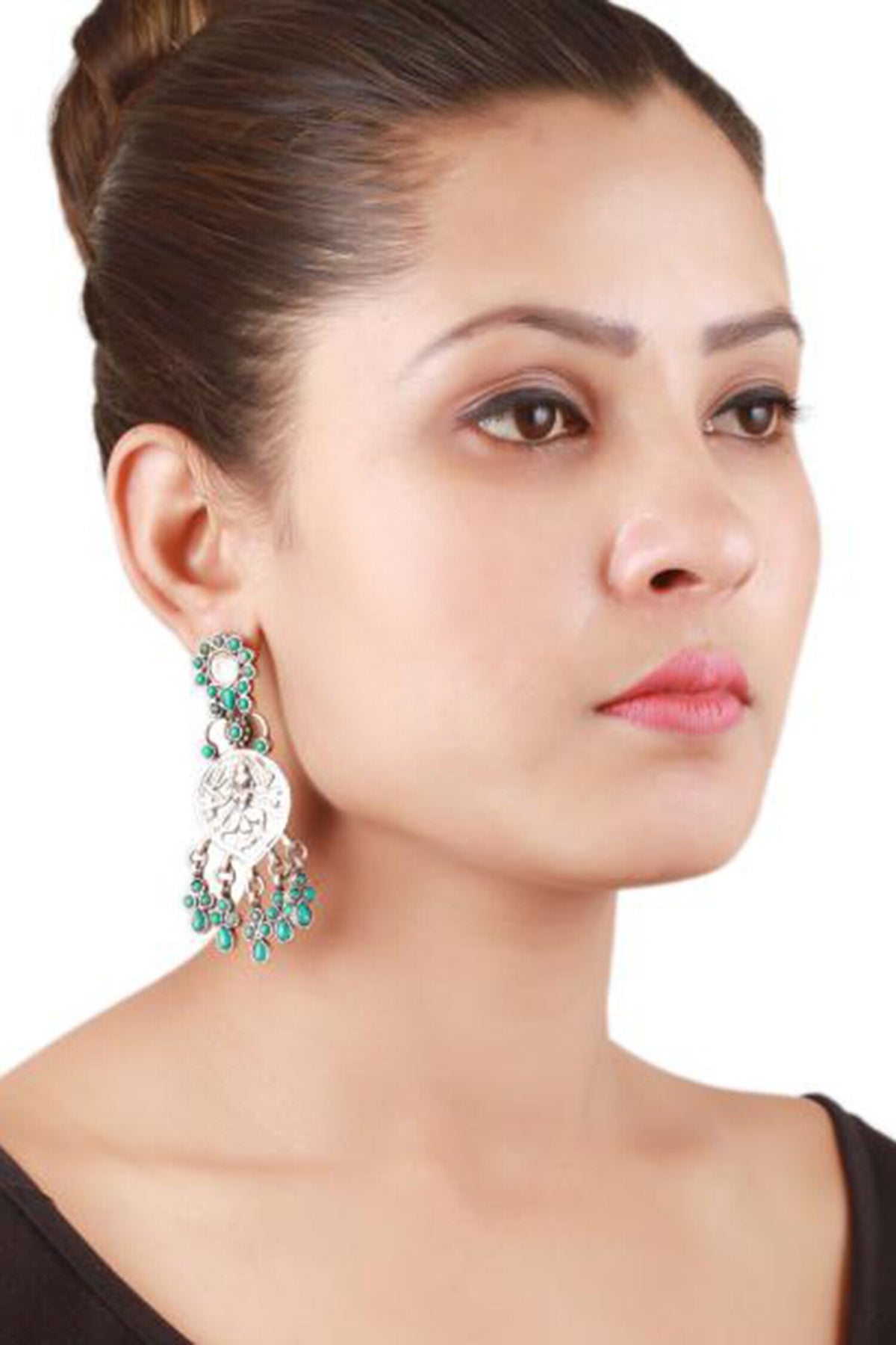 Carved Temple Earrings 