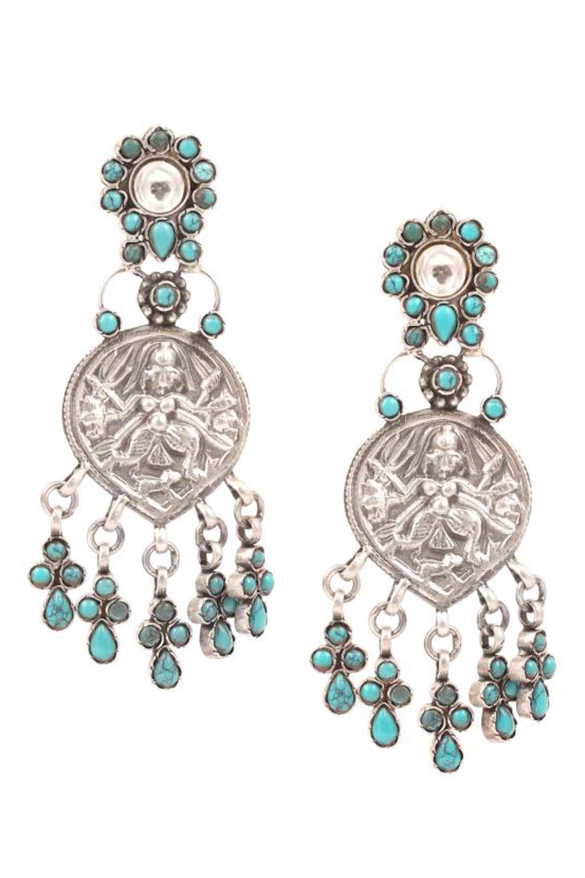 Carved Temple Earrings 