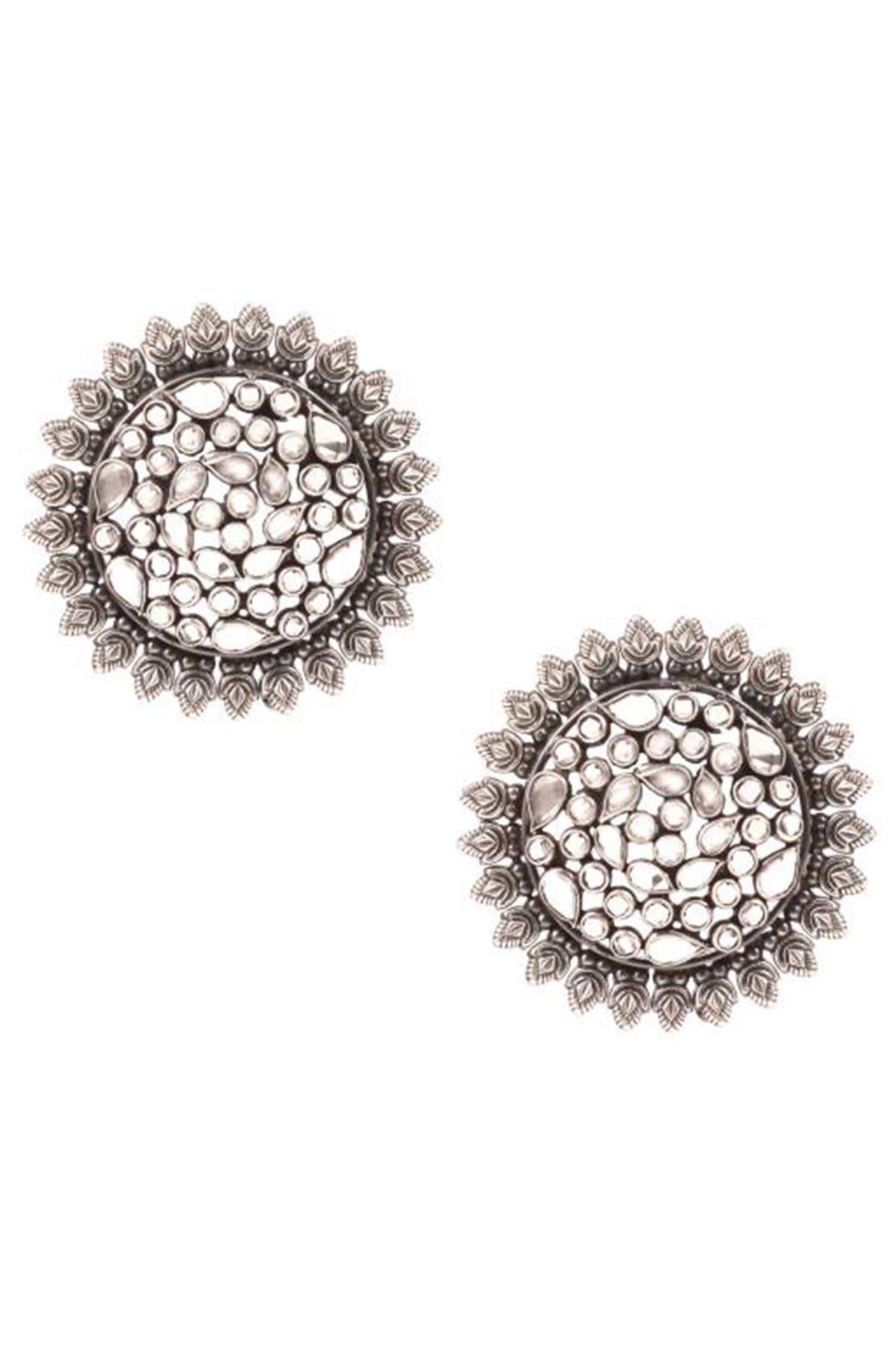 Stone Embellished Ear Studs 