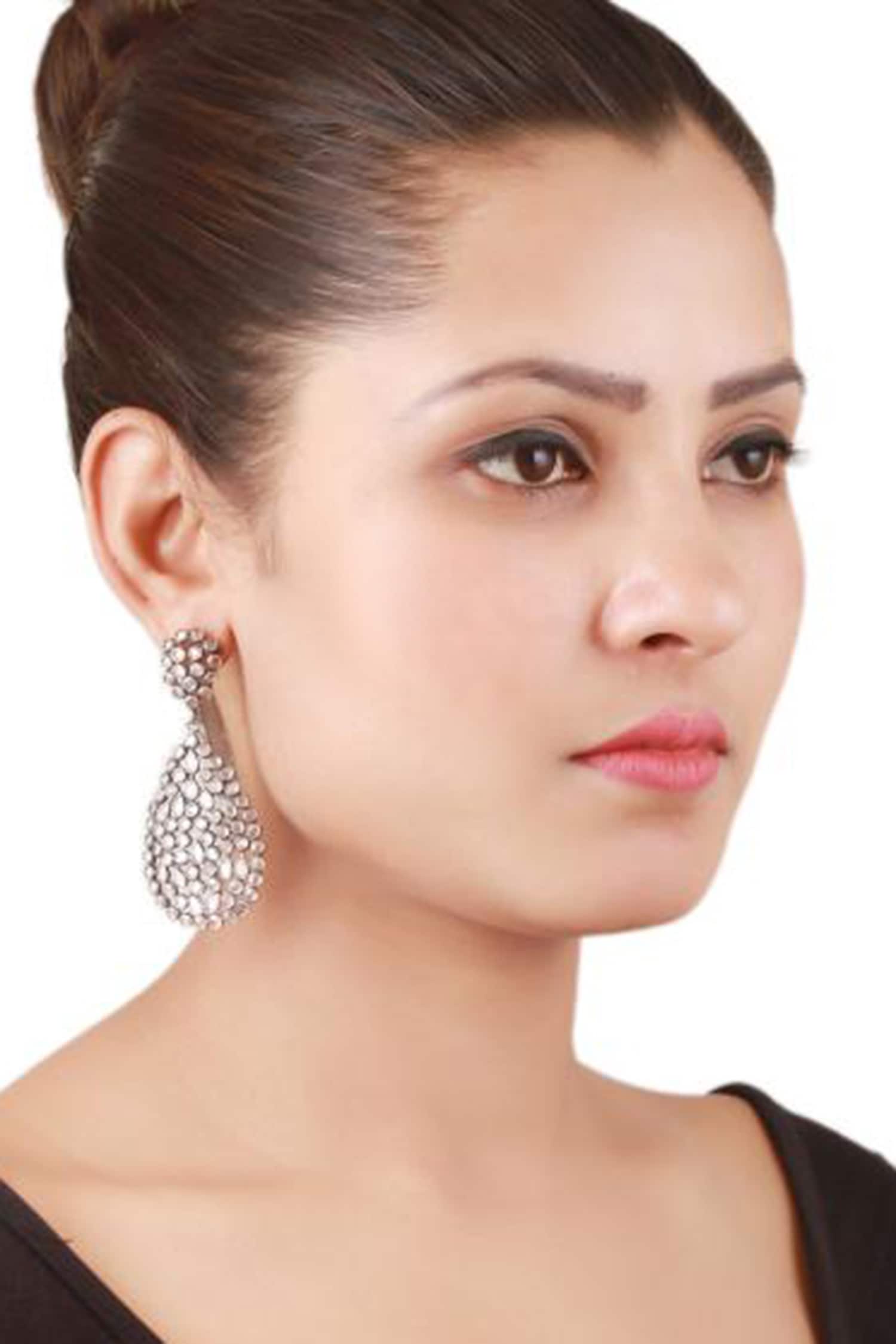 Stone Studded Dangler Earrings 