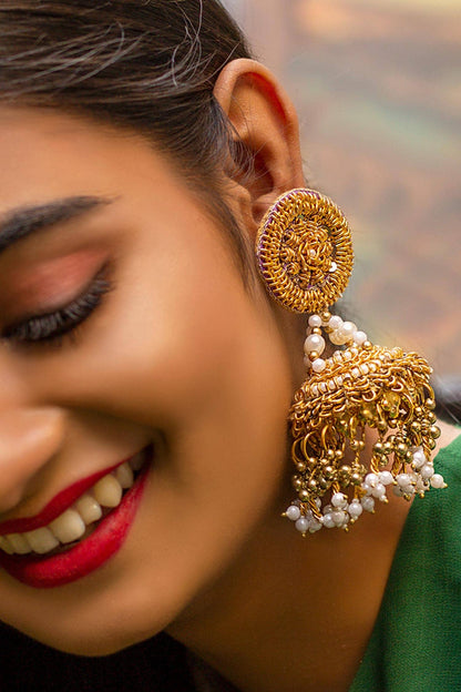 Pearl Drops Jhumkis 