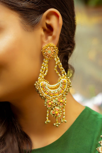 Thread Embroidered Chandbalis 