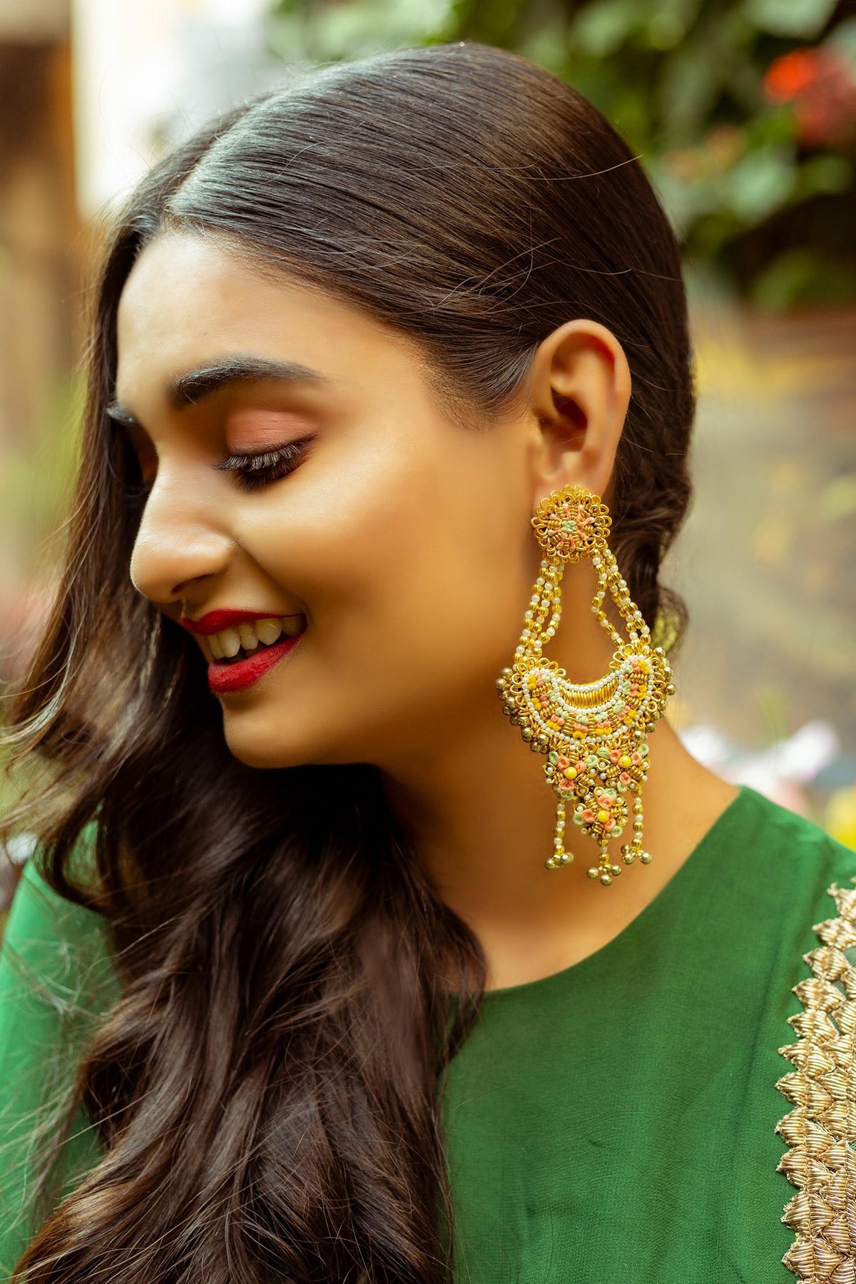 Thread Embroidered Chandbalis 