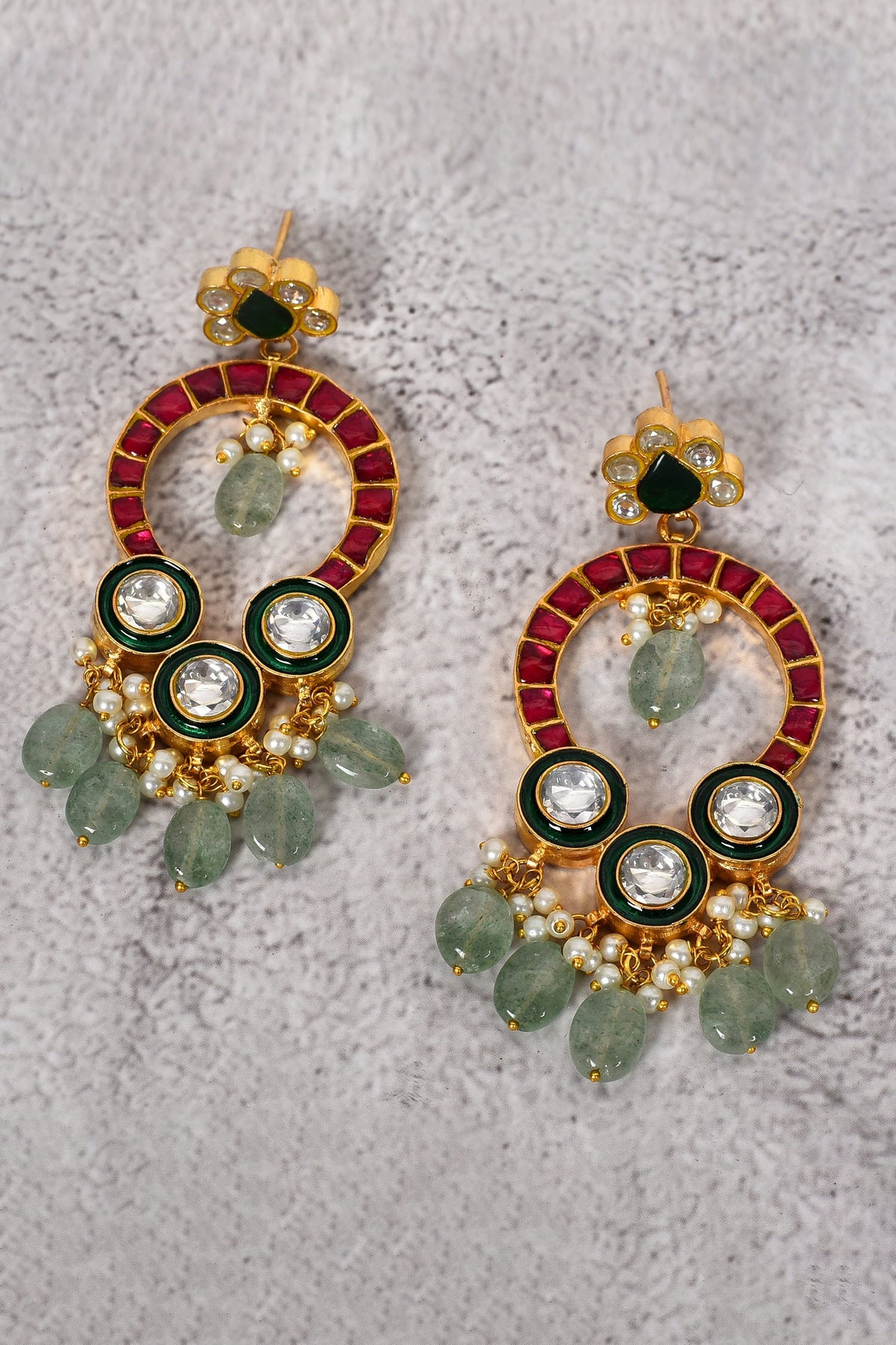 Stone Drop Chandbalis 