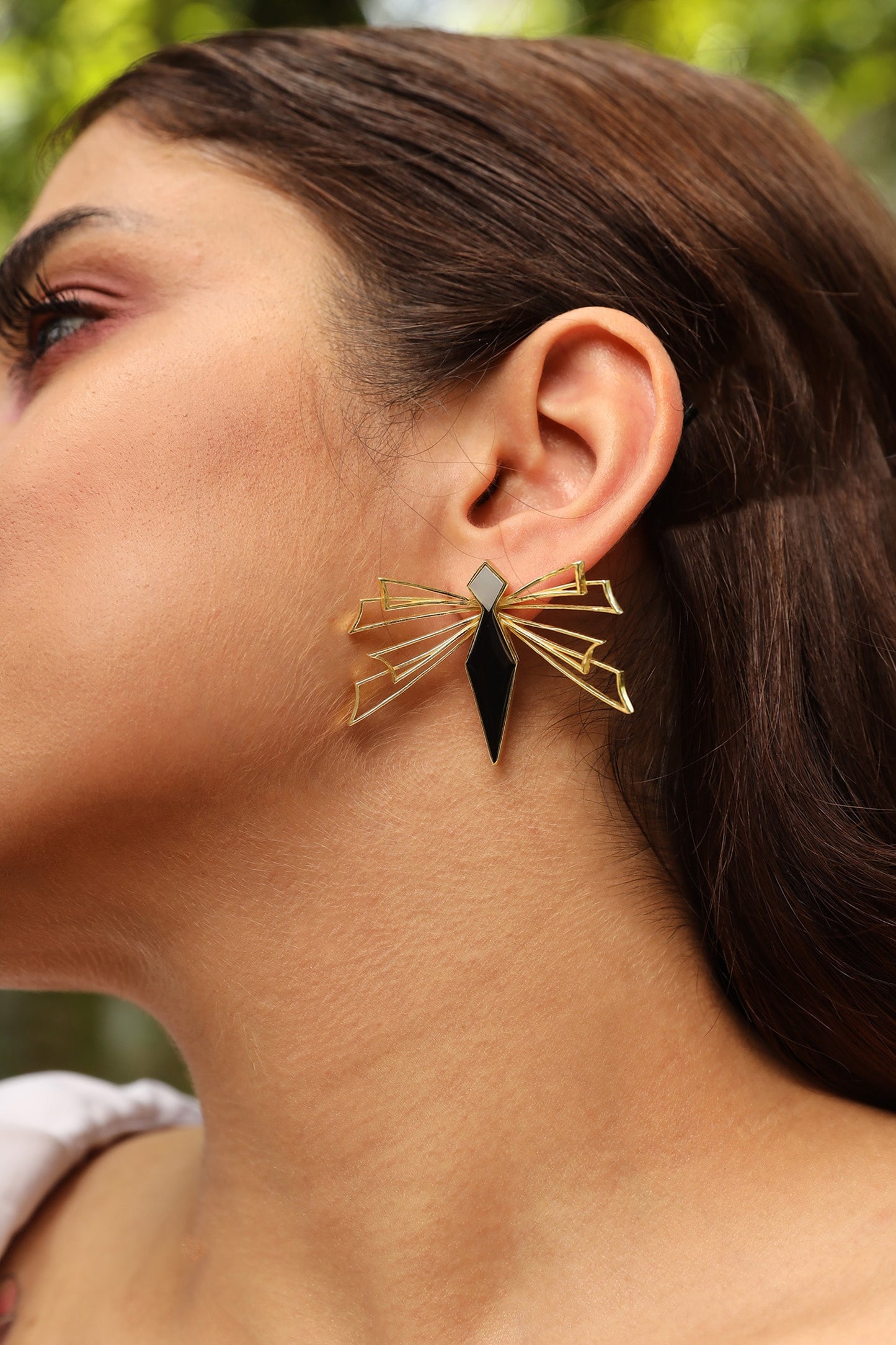 Eliza Enamelled Geometric Earrings 