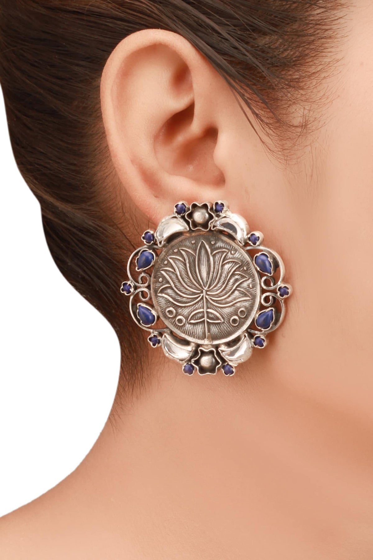 Lotus Carved Studs 