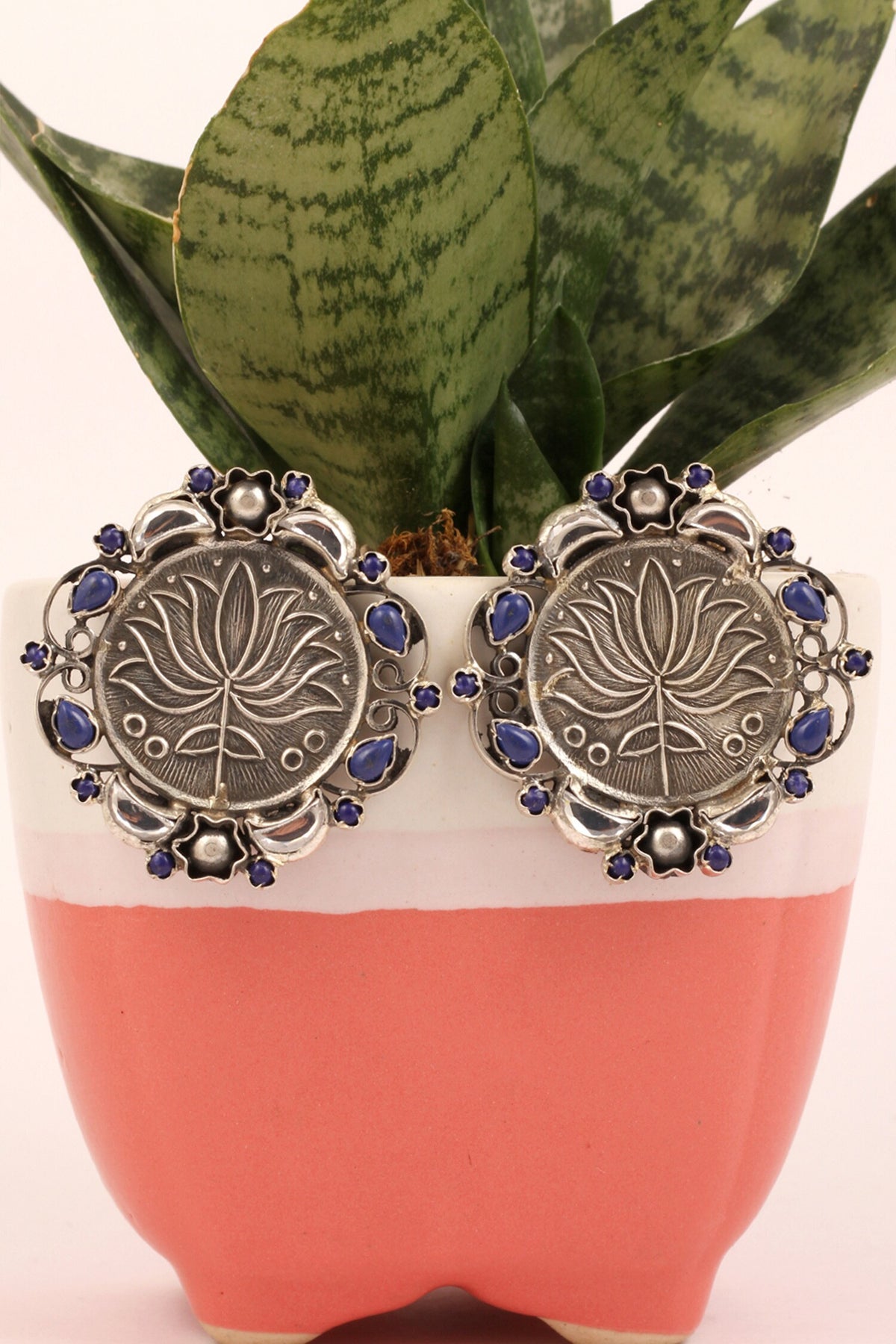 Lotus Carved Studs 