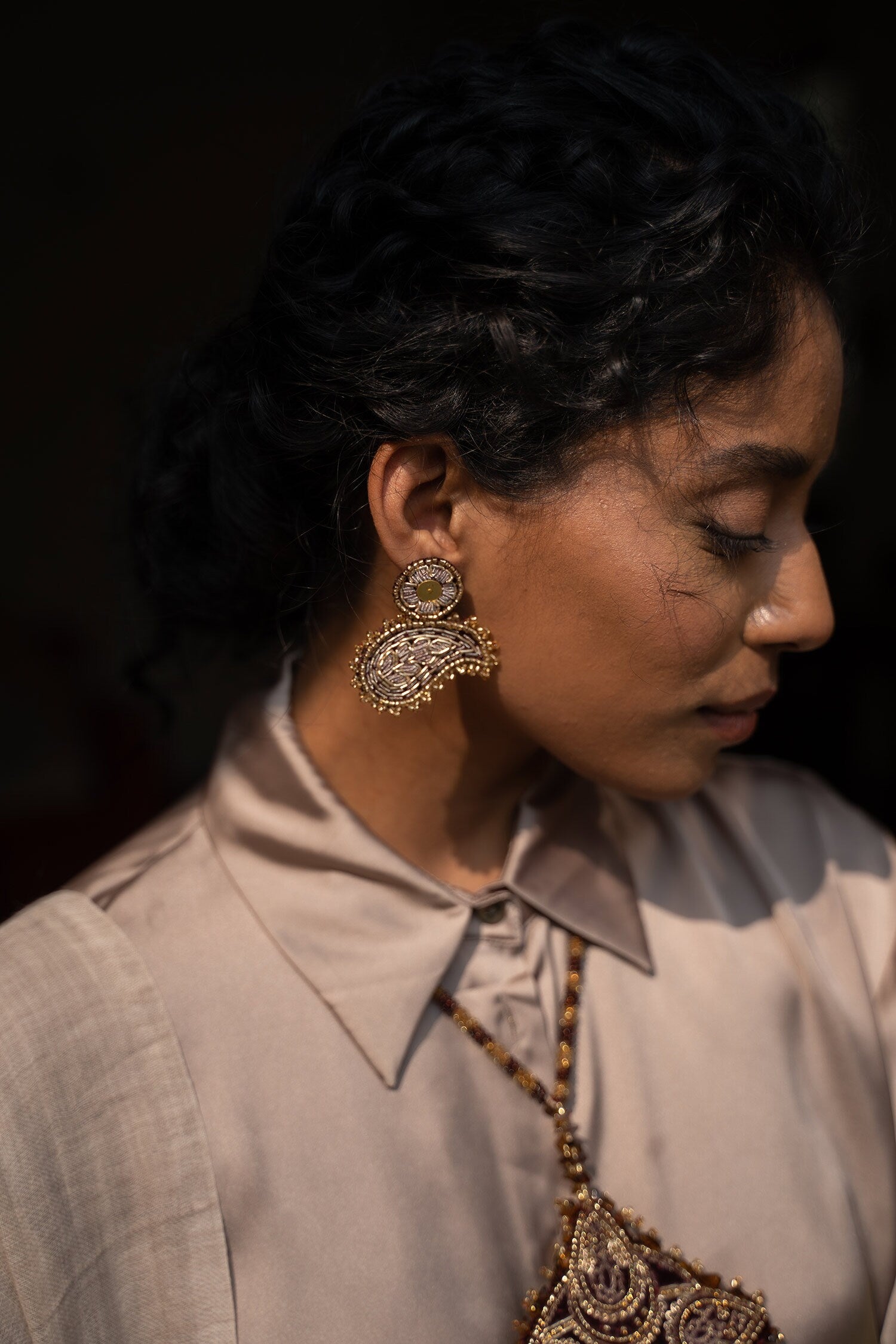 Handcrafted Paisley Shape Earrings 