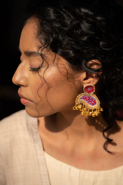 Handcrafted Paisley Shape Earrings 