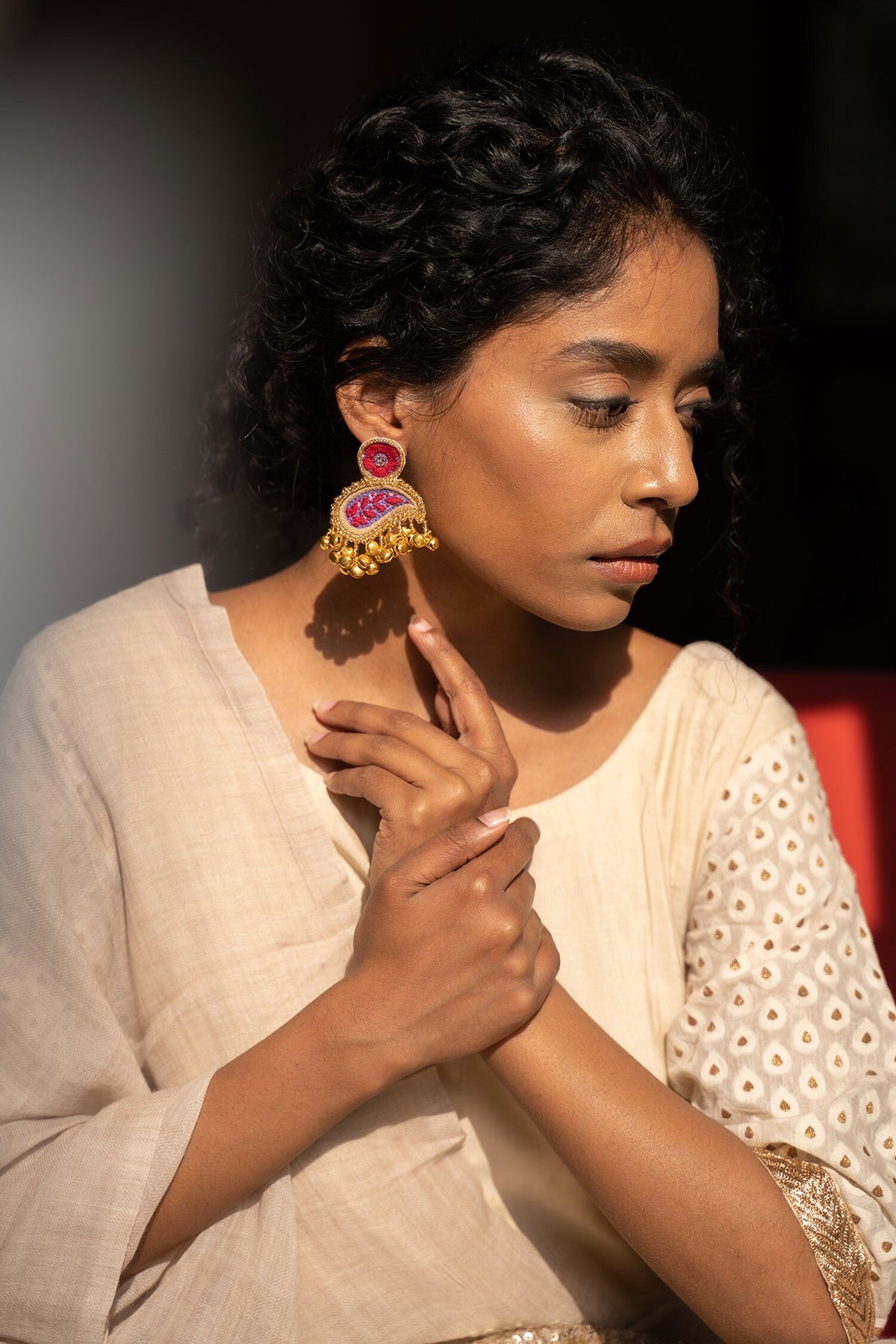 Handcrafted Paisley Shape Earrings 