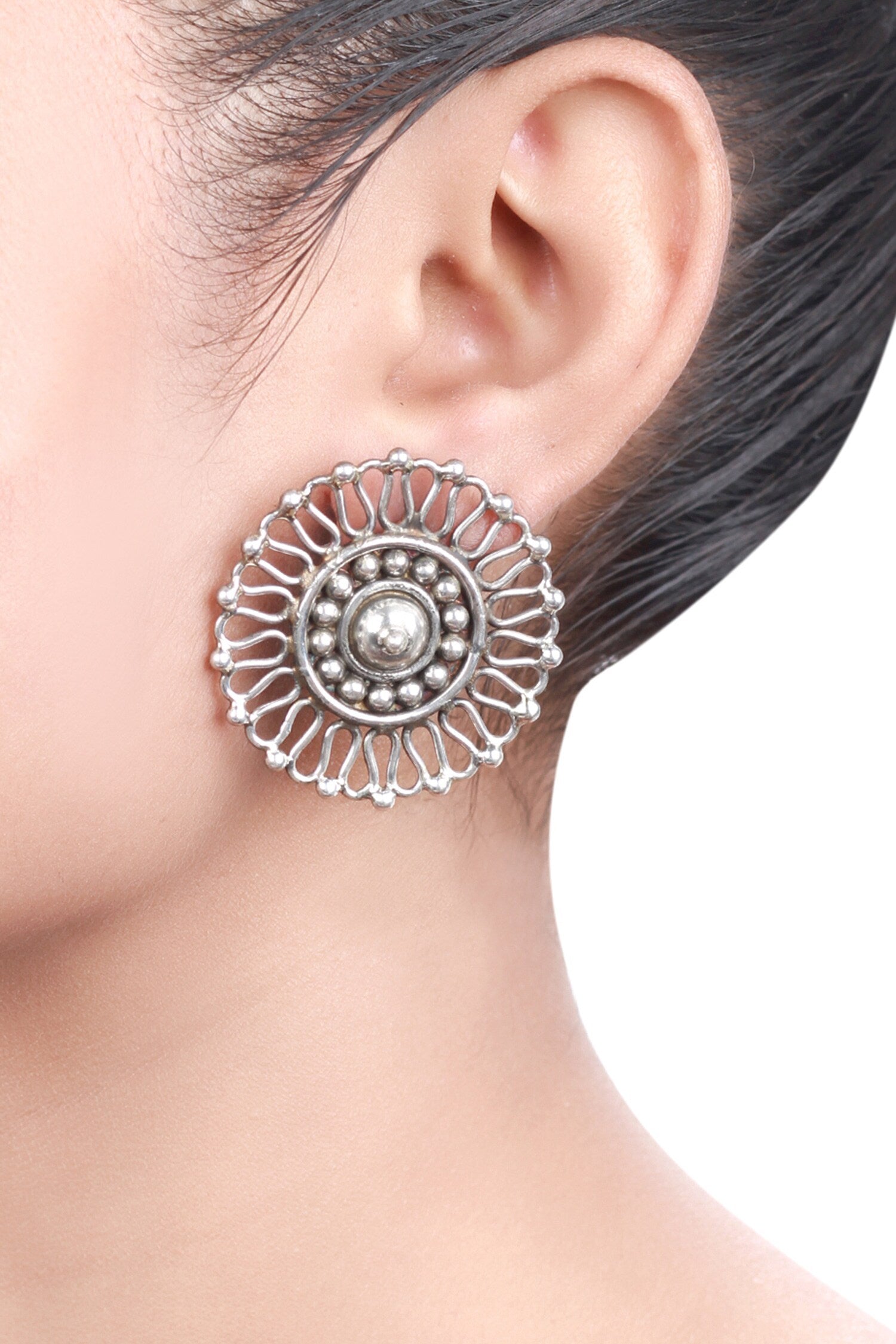 Handcrafted Cut-Out Stud Earrings 
