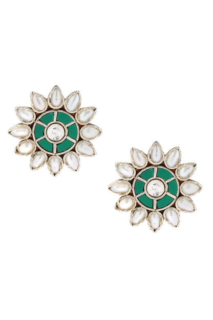 Floral Motif Handcrafted Studs 