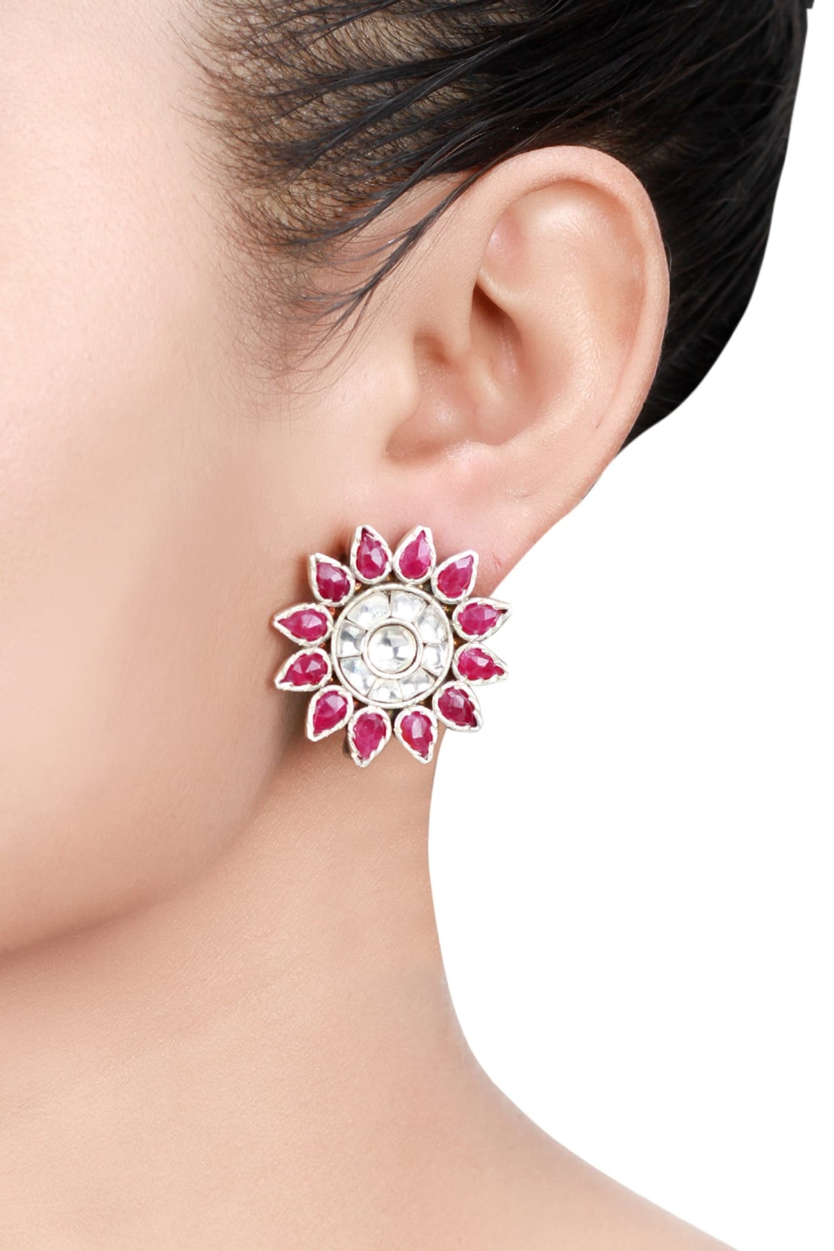 Floral Studded Earrings 