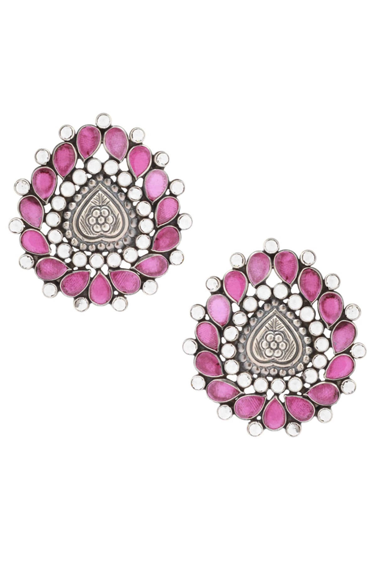 Handcrafted Stone Stud Earrings 