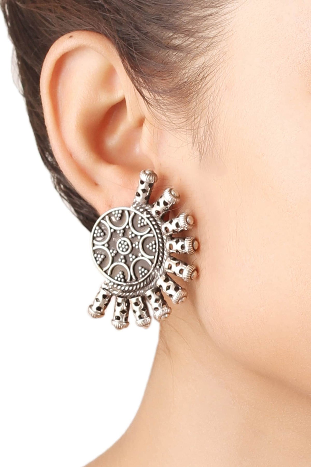 Handcrafted Geometric Stud Earring 