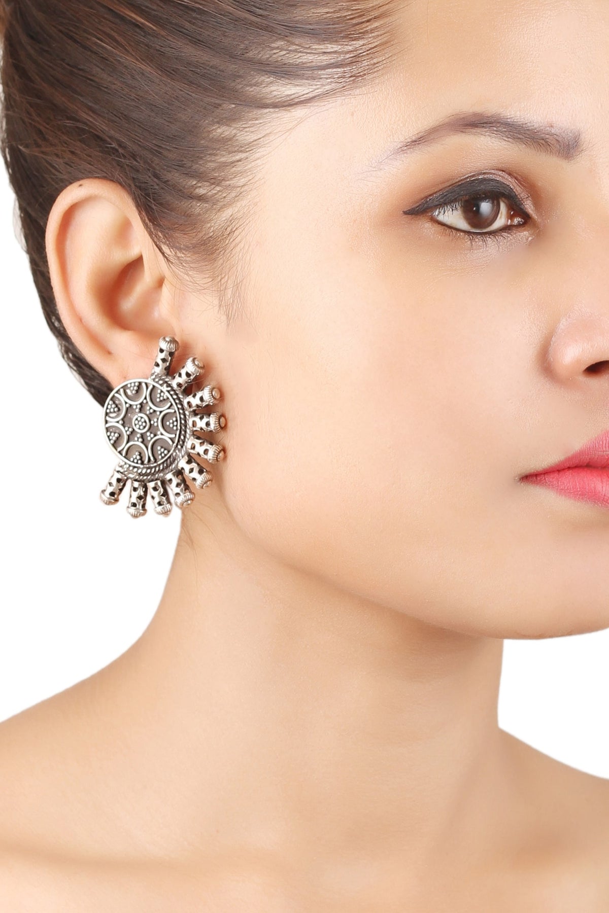 Handcrafted Geometric Stud Earring 