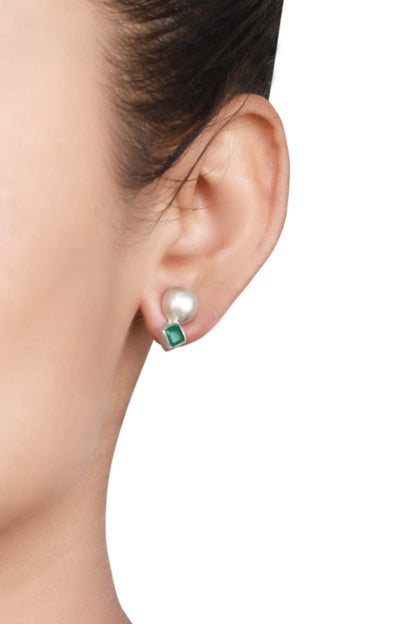 Handcrafted Geometric Stud Earring 