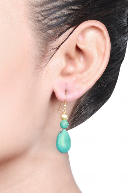 Stone Drop Dangler Earrings 