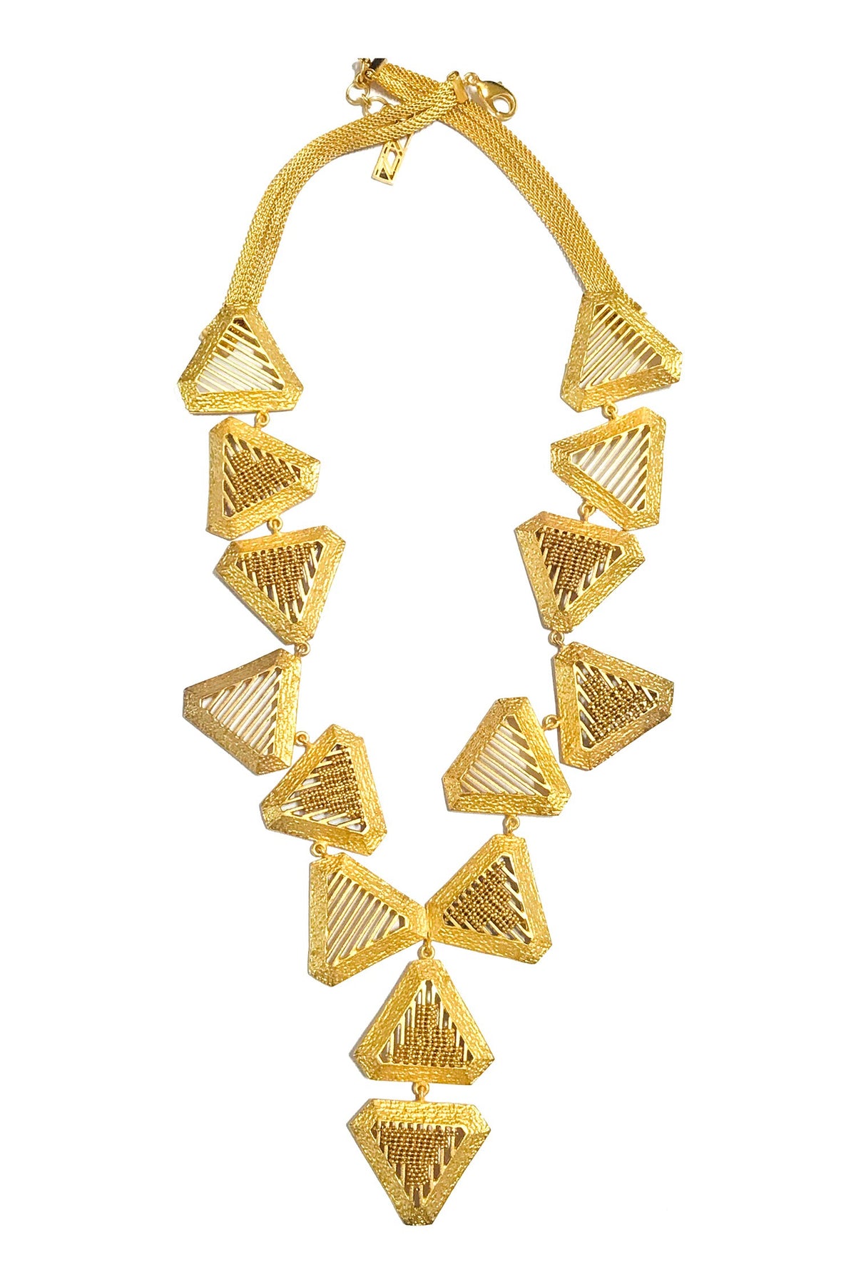 Geometric Carved Necklace 