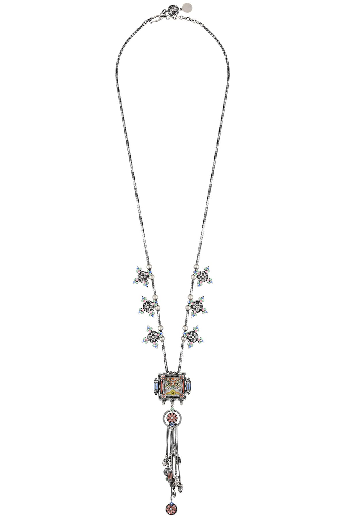 Hand Painted Taveez Charm Necklace 