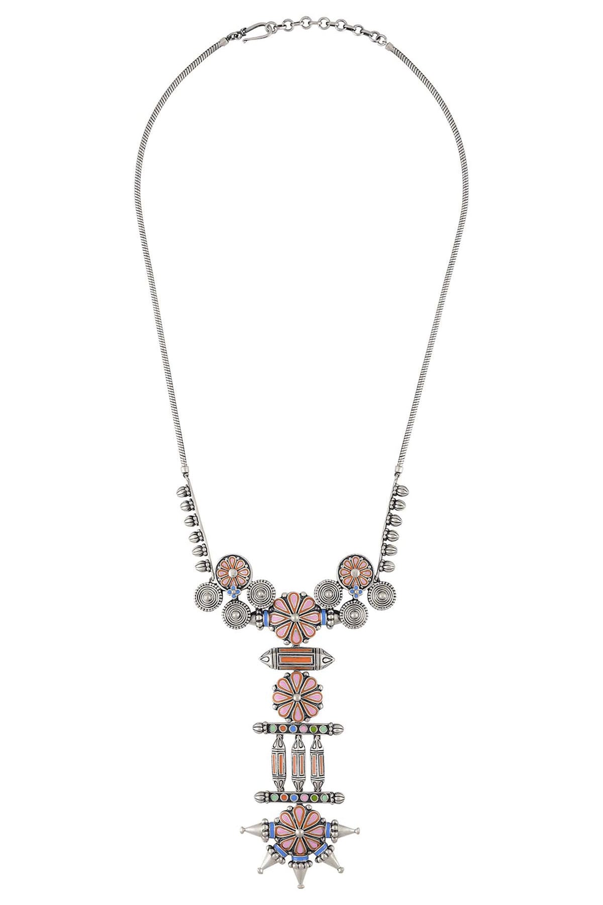 Flower Coin Taveez Necklace 