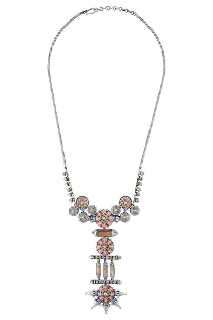 Flower Coin Taveez Necklace 
