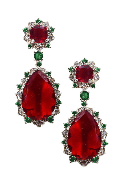 Stone Embellished Cocktail Earrings 