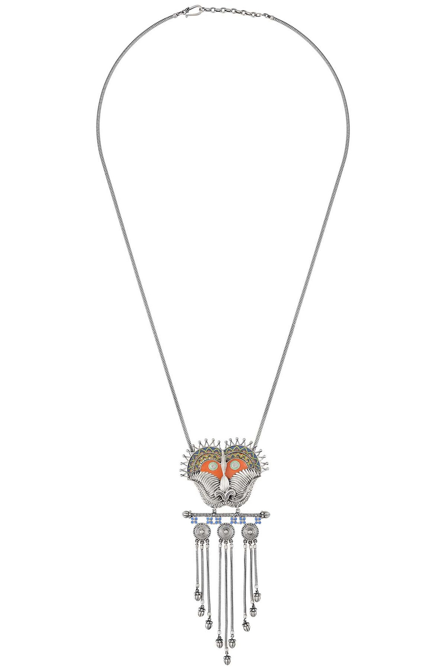 Kirti Mukha Coin Tassel Necklace 