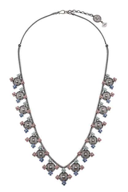 Multi Enamel Coin Necklace 