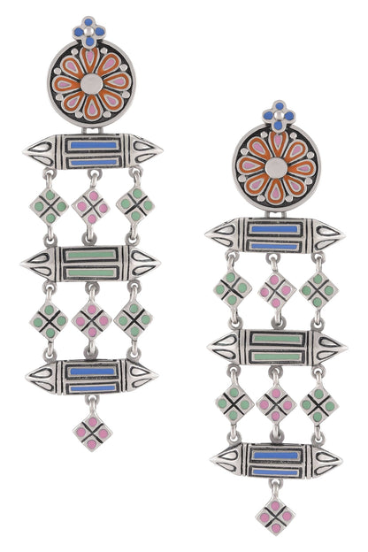 Rhombus Taveez Dangler Earrings 