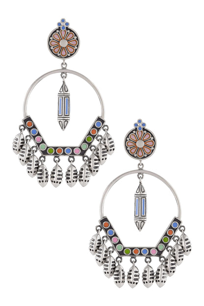 Enamel Taveez Fish Earrings 