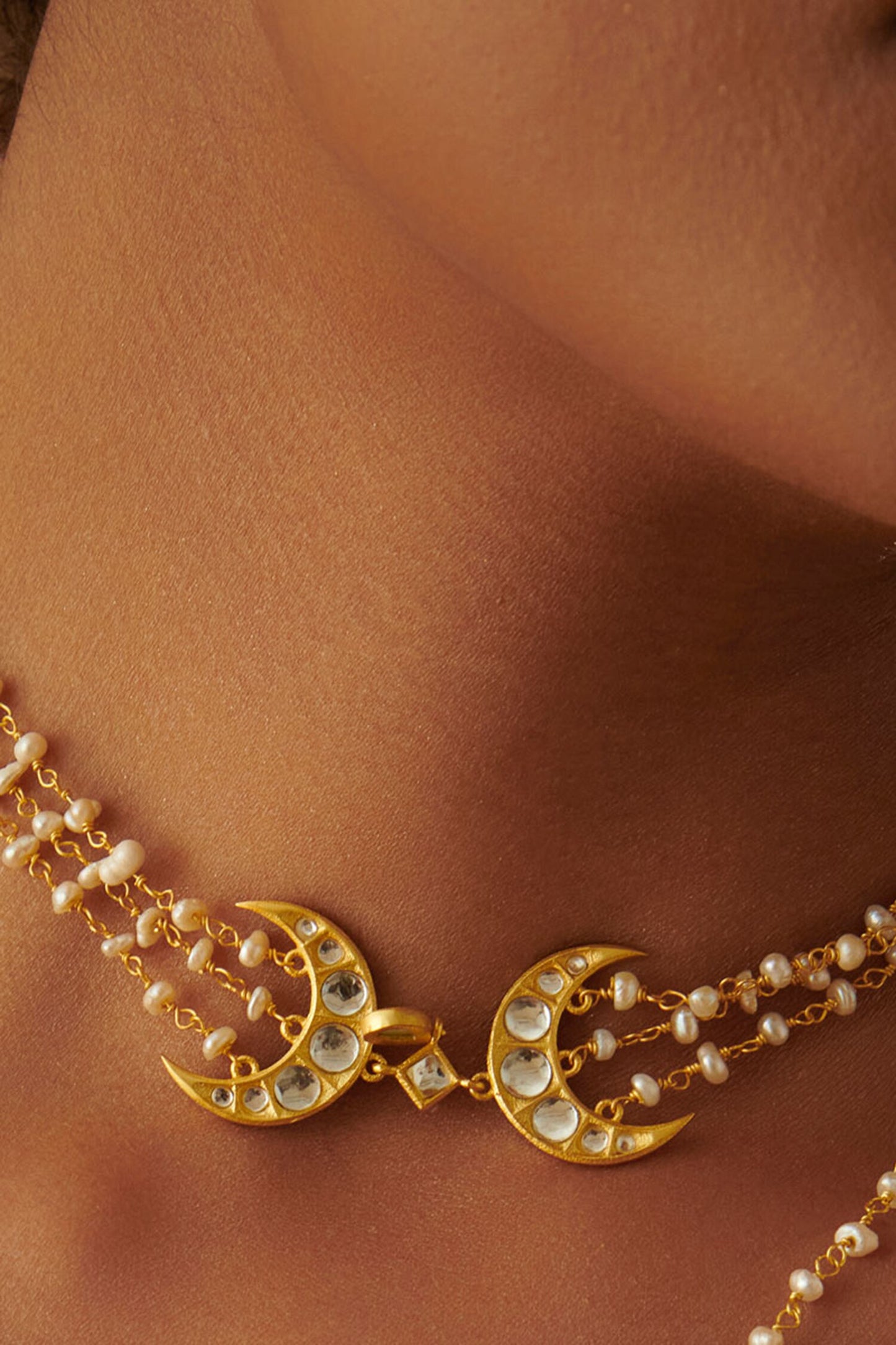 Chaand Roop Pearl Embellished Choker Necklace 