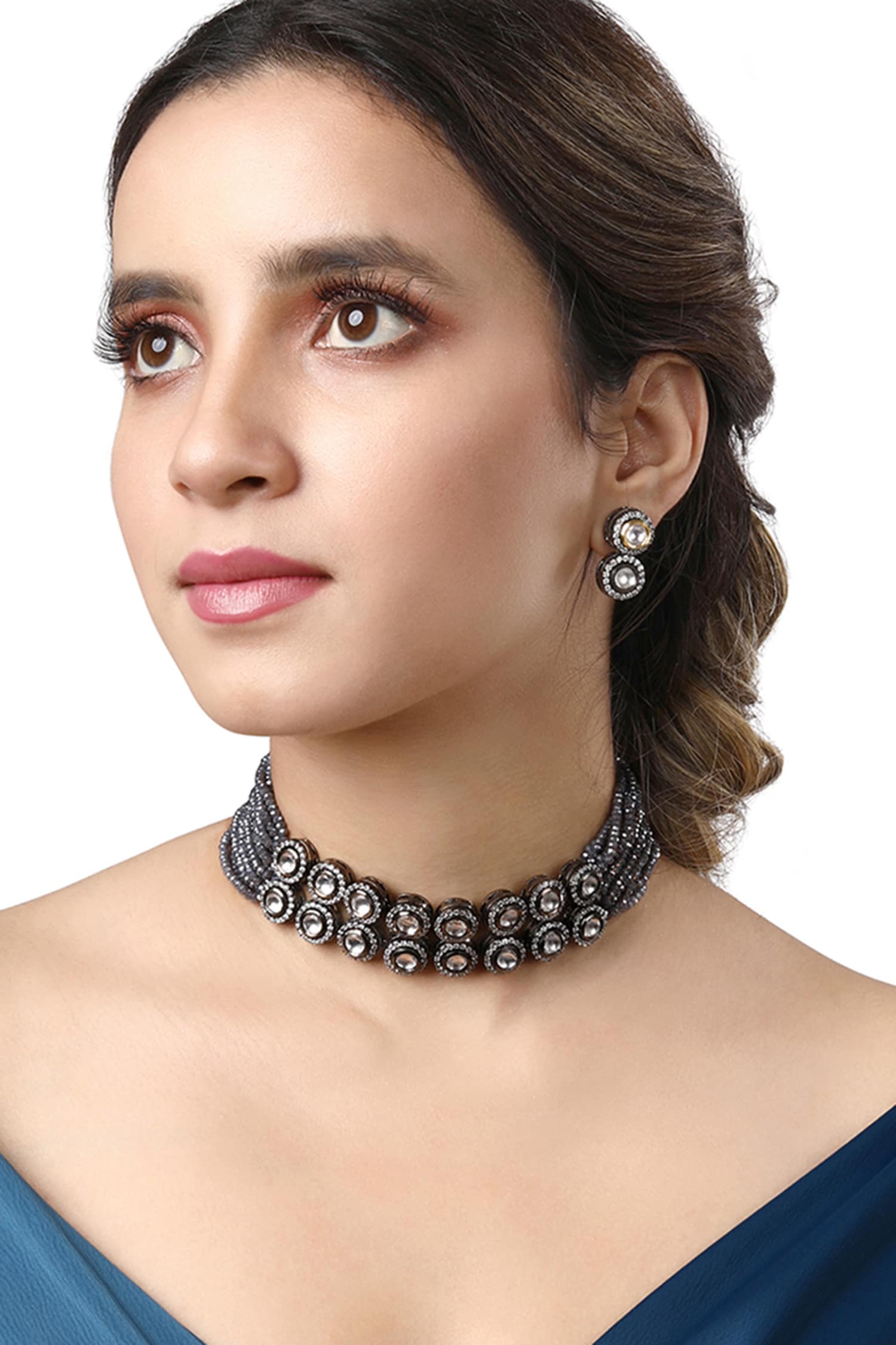 Stone Embellished Choker Set 