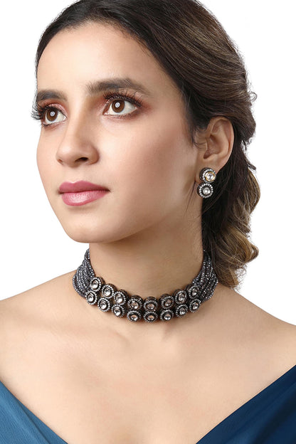 Stone Embellished Choker Set 