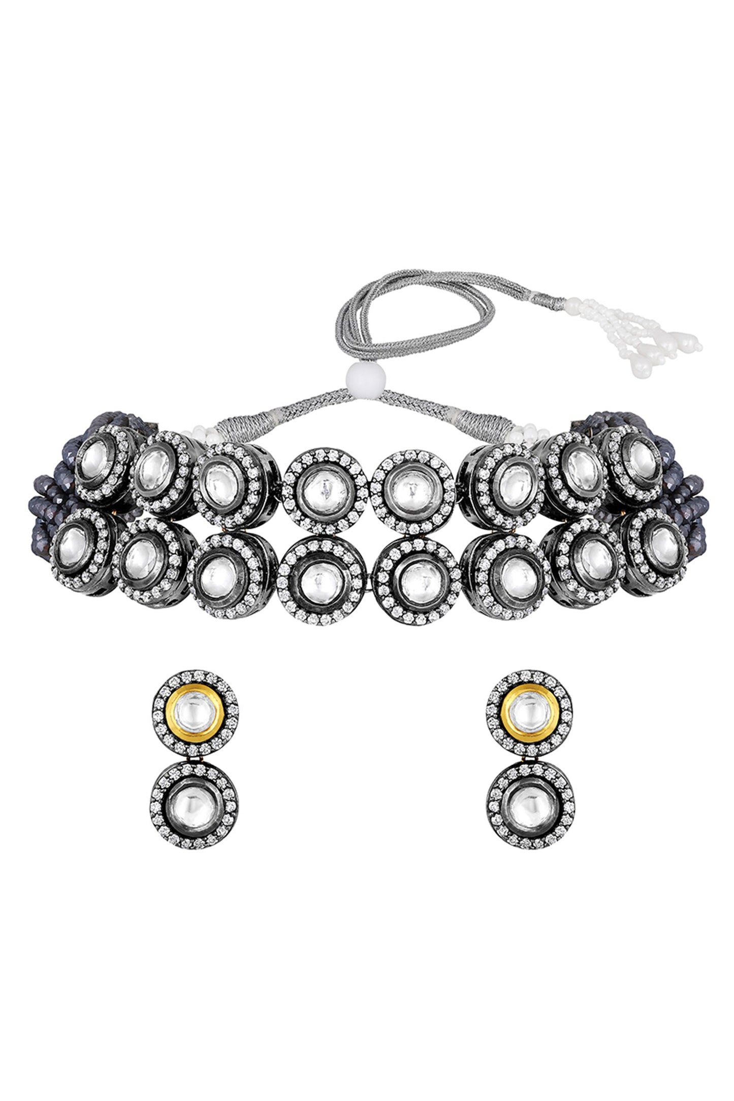 Stone Embellished Choker Set 