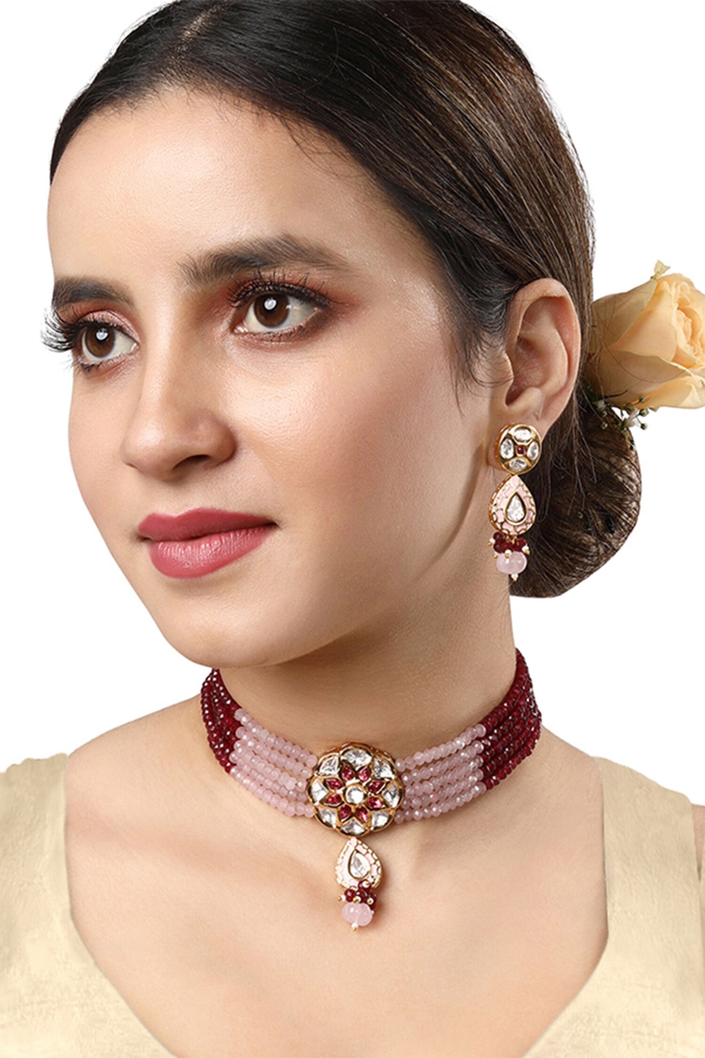 Multi-Layered Beaded Choker Set 